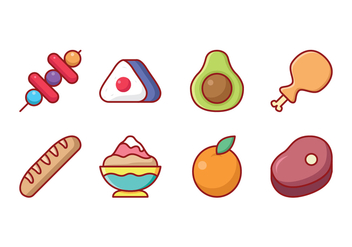 Free Food and Fruit Icon Set - Free vector #431629