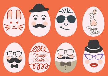 Hipster Easter Vector Icons - бесплатный vector #431829