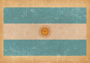 Flag of Argentina on Grunge Background - Free vector #432139