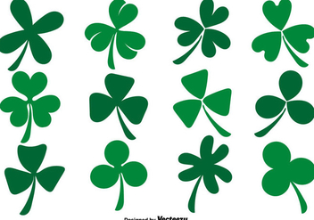 Vector Collection Of Flat Clover Icons - vector gratuit #432279 