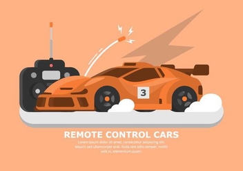 Orange RC Car Vector - vector #432469 gratis