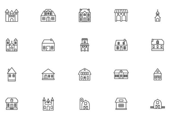 Historic and Colonial Building Vectors - Free vector #432539