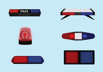 Police Light Vector Pack - Free vector #432609