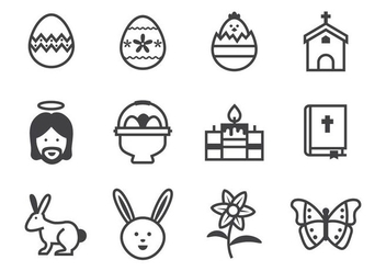 Free Easter Icons Vector - Kostenloses vector #432899