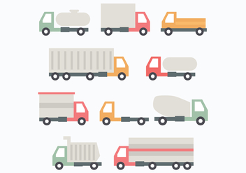 Set Of Trucks - Kostenloses vector #432989