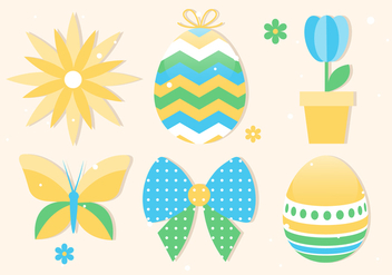 Free Spring Happy Easter Vector Illustration - Free vector #433109