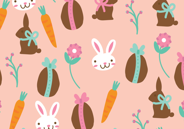 Cute Easter Pattern - vector gratuit #433179 