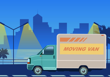 Moving Van For Transportation Cargo Vector - Kostenloses vector #433309