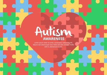 Puzzle Autism Background - vector gratuit #433489 