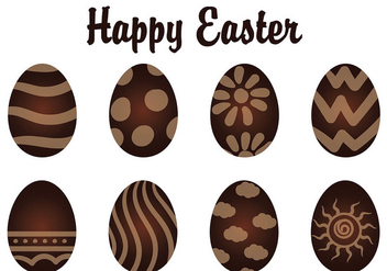 Vector Chocolate Easter Eggs - Free vector #433509