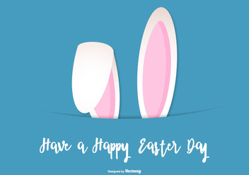 Cute Easter Bunny Ears Background - vector #433589 gratis