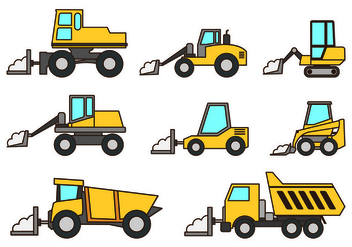 Set Of Snow Blower Icons - Kostenloses vector #433699