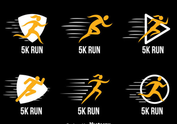5k Run Logo Collection Vectors - бесплатный vector #433819