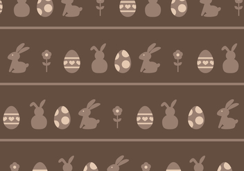 Brown Eggs & Rabbits Pattern - Free vector #433949