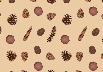 Pine Cones Pattern Free Vector - vector gratuit #434179 