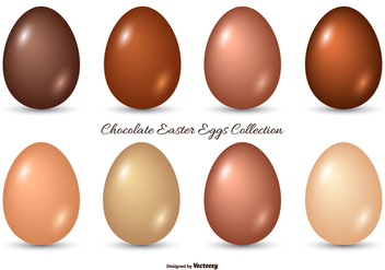 Chocolate Easter Egg Collection - vector gratuit #434199 