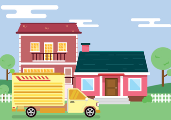 Moving to New House Vector - Kostenloses vector #434239
