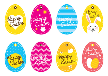 Easter Egg Tag - Free vector #434289