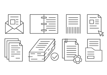 Free Linear Office Documents and Papers - vector gratuit #434629 