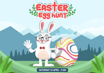 Easter Egg Hunt Vector Background - vector gratuit #434719 