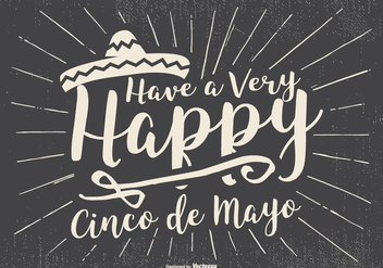Typographic Cinco de Mayo Illustration - vector gratuit #434739 