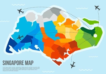 Free Singapore Map Vector - Free vector #434869