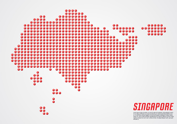 Singapore 3D Dotted Map - Free vector #435079