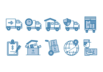 Moving Service Icon Set - Free vector #435099