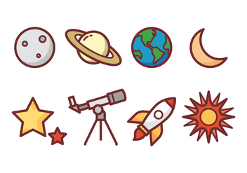 Astronomy Icon Pack - vector #435269 gratis