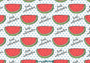 Hand Drawn Watermelon Pattern - бесплатный vector #435309