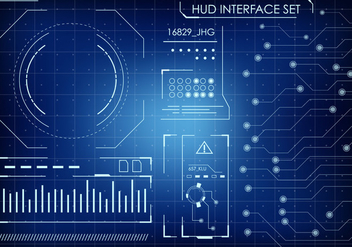Futuristic HUD Interface Set - vector gratuit #435419 
