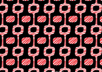 Black, Red And White Copacabana Pattern Vector - vector gratuit #435739 