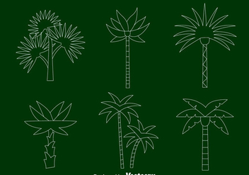 Palm Tree Line Vectors - Kostenloses vector #435919