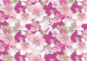Rhododendron Pink Pattern Vector - Free vector #435979