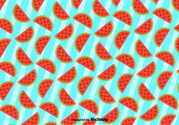 Cute Background Of Watermelon - Vector Pattern - vector gratuit #436259 