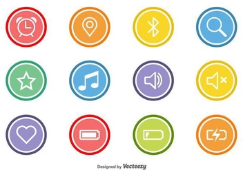 Vector Flat Icons For Web And Mobile - vector #436269 gratis