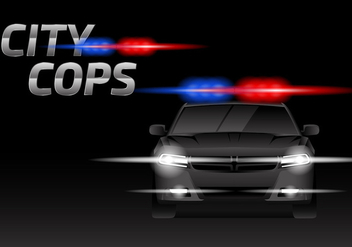 Dodge Charger Cop Free Vector - vector gratuit #436329 