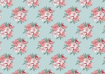Rhododendron Classic Pattern Vector - Free vector #436339