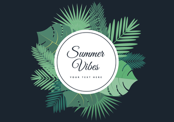 Free Tropical Summer Palm Vector Background - бесплатный vector #436499