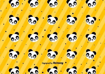 Cute Panda Pattern - Vector - Free vector #436889