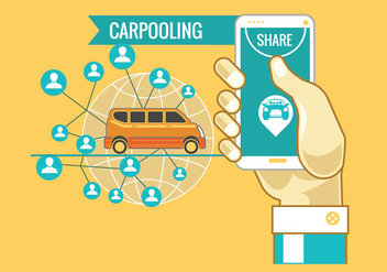 Carpooling Concept Vector - vector gratuit #437009 