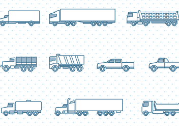 Trucks Icons Set - Free vector #437039