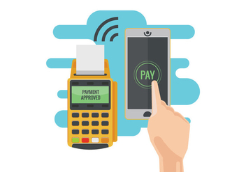 Nfc Payment Vector Illustration. Mobile Payment Concept - Free vector #437049