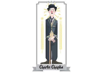 Charlie Chaplin Vector Illustration - vector gratuit #437079 