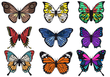 Beautiful Butterfly Vector Collections - бесплатный vector #437119