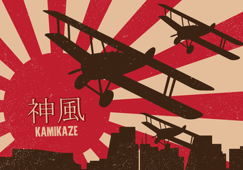 Kamikaze Poster - vector gratuit #437439 