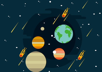 Solar System Illustration - vector #437459 gratis