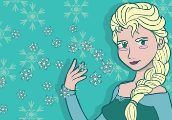 Elsa frozen illustration - vector #437499 gratis