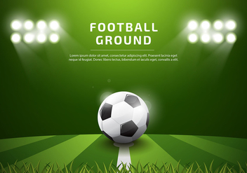 Footbal Ground Template Realistic Free Vector - vector gratuit #437659 