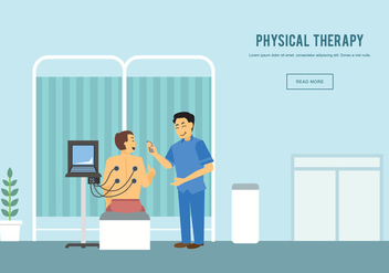 Free Physiotherapist With Patient Illustration - бесплатный vector #437779